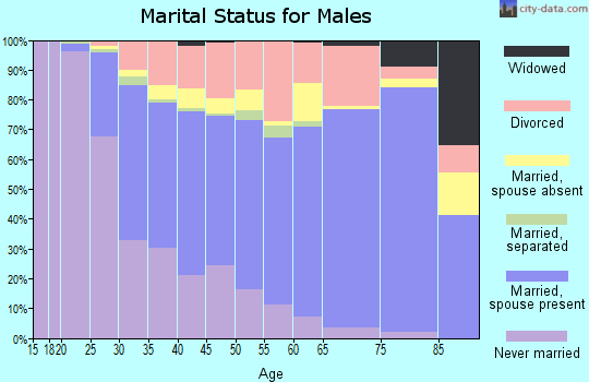 Zip code 89147 marital status for males