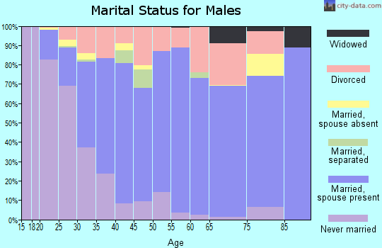 Zip code 89149 marital status for males