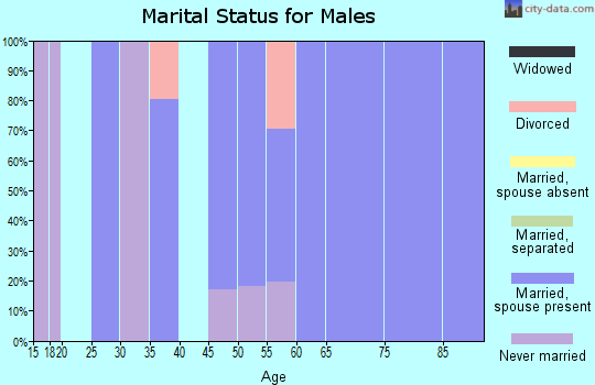 Zip code 89439 marital status for males