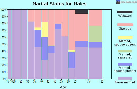 Zip code 89501 marital status for males