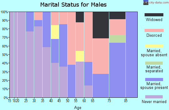 Zip code 89832 marital status for males