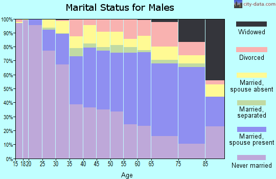 Zip code 90006 marital status for males