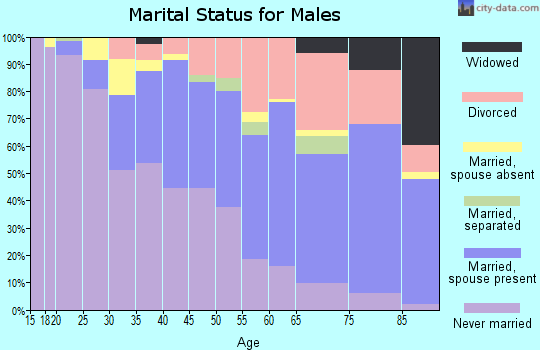 Zip code 90008 marital status for males