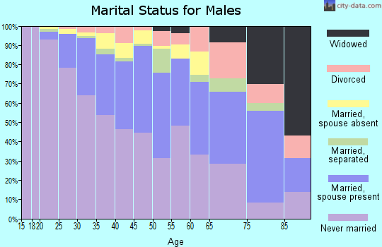 Zip code 90017 marital status for males