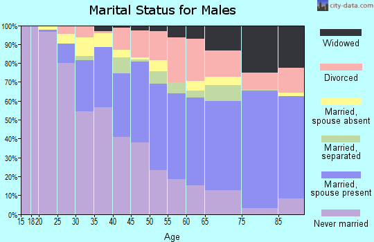 Zip code 90047 marital status for males