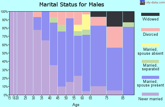 Zip code 90211 marital status for males