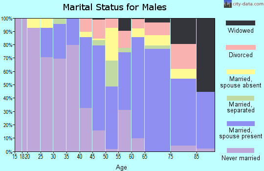 Zip code 90248 marital status for males