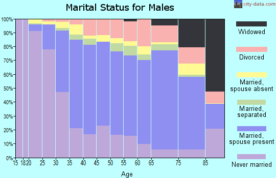Zip code 90706 marital status for males