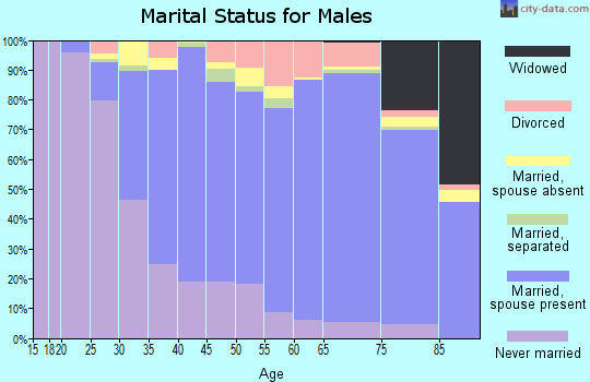Zip code 91711 marital status for males
