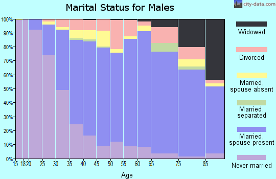Zip code 91791 marital status for males