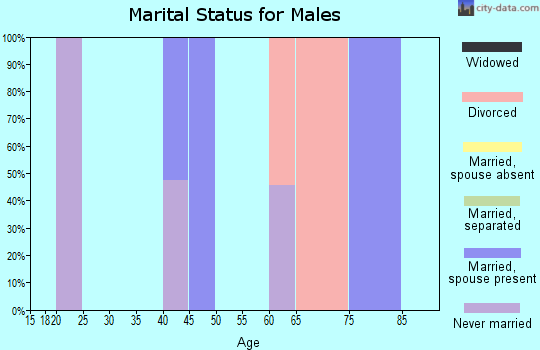 Zip code 91931 marital status for males