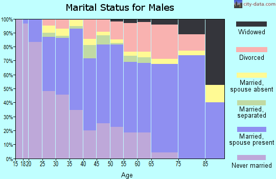 Zip code 91932 marital status for males