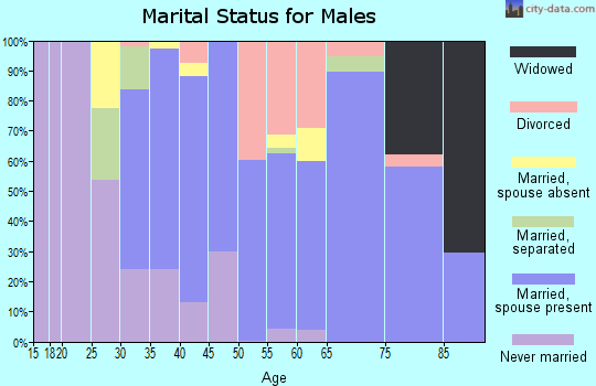 Zip code 91935 marital status for males
