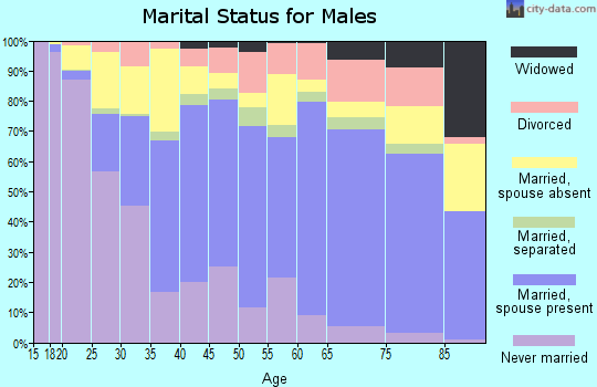 Zip code 91950 marital status for males