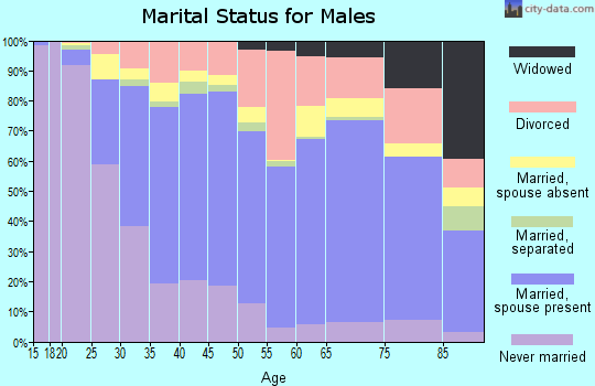 Zip code 91977 marital status for males