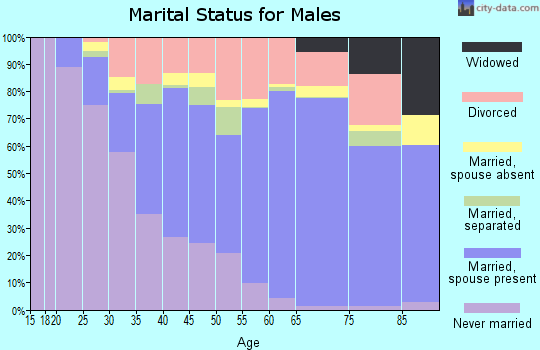 Zip code 92008 marital status for males
