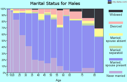 Zip code 92026 marital status for males