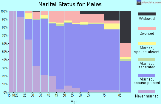 Zip code 92064 marital status for males