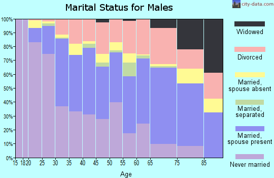 Zip code 92110 marital status for males