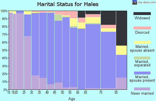 Zip code 92127 marital status for males