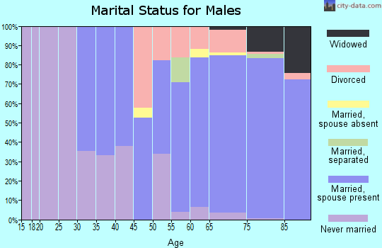 Zip code 92210 marital status for males