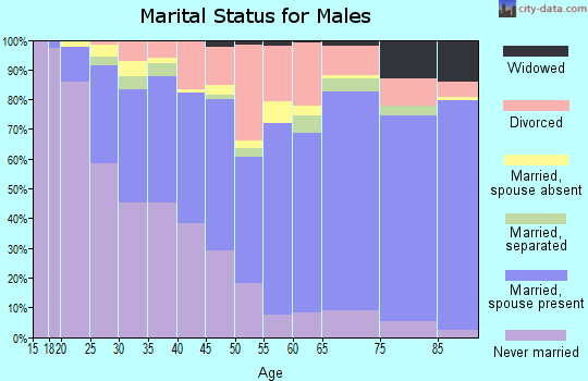 Zip code 92220 marital status for males