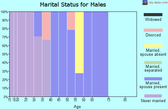 Zip code 92230 marital status for males