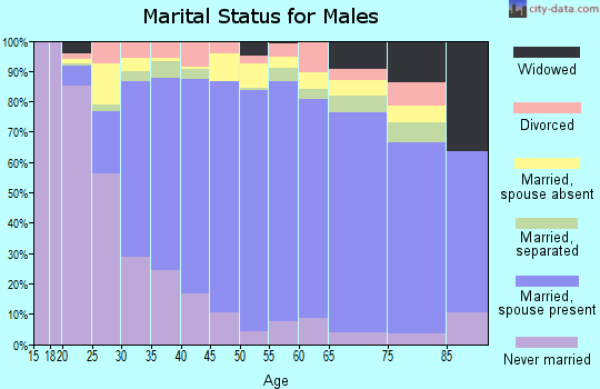 Zip code 92231 marital status for males