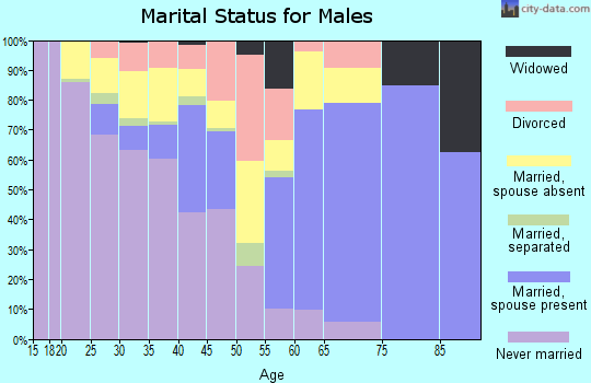 Zip code 92233 marital status for males