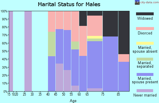 Zip code 92242 marital status for males
