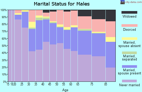 Zip code 92262 marital status for males