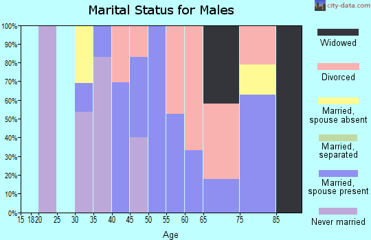 Zip code 92275 marital status for males