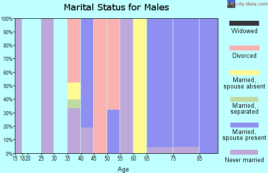 Zip code 92282 marital status for males
