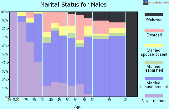 Zip code 92301 marital status for males