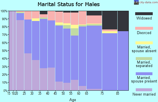 Zip code 92307 marital status for males