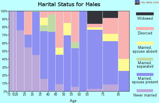 Zip code 92315 marital status for males