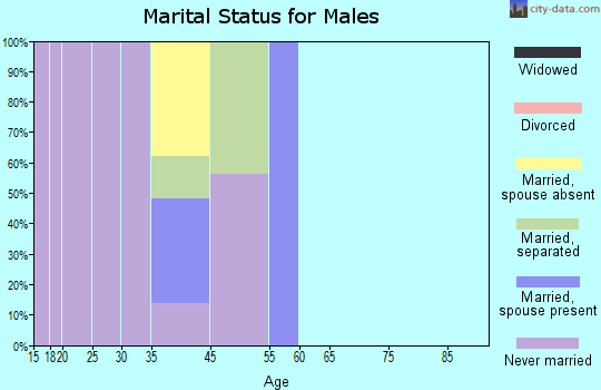 Zip code 92318 marital status for males