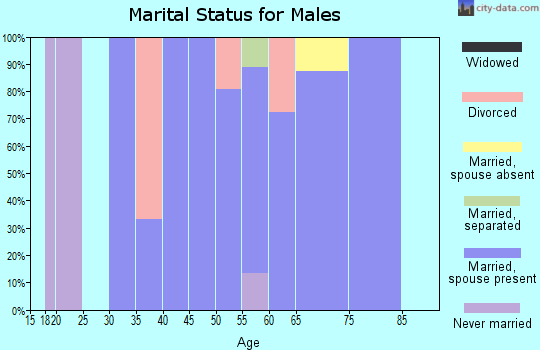 Zip code 92339 marital status for males