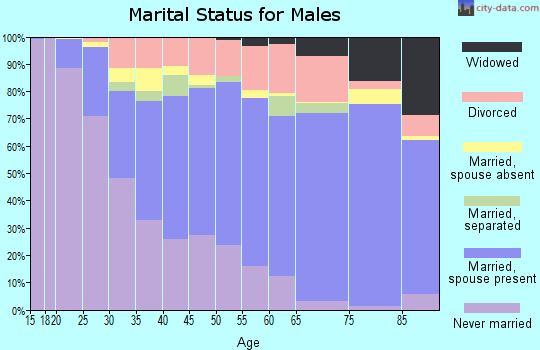 Zip code 92346 marital status for males
