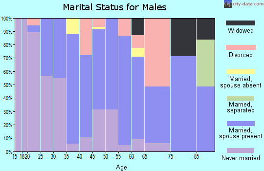 Zip code 92359 marital status for males