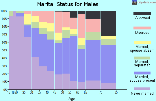 Zip code 92394 marital status for males