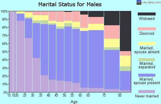 Zip code 92503 marital status for males