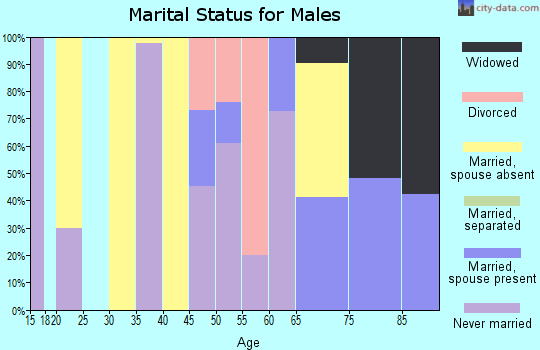 Zip code 92518 marital status for males