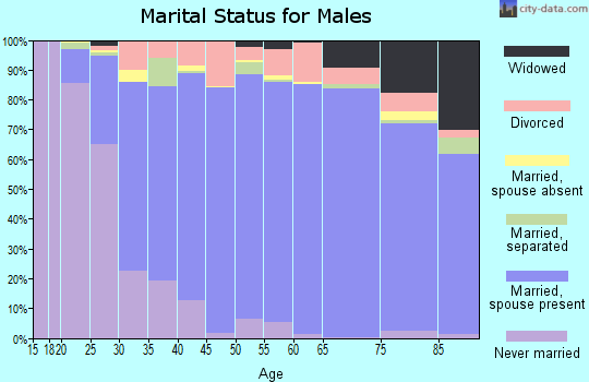 Zip code 92562 marital status for males