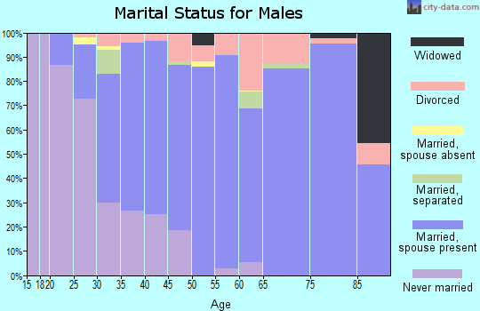 Zip code 92587 marital status for males