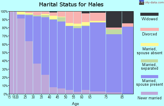 Zip code 92592 marital status for males