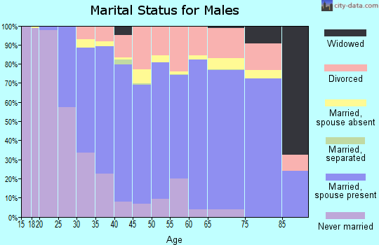 Zip code 92595 marital status for males