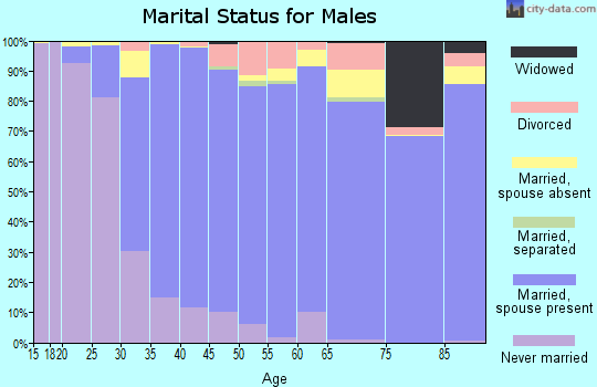 Zip code 92620 marital status for males