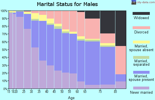 Zip code 92627 marital status for males