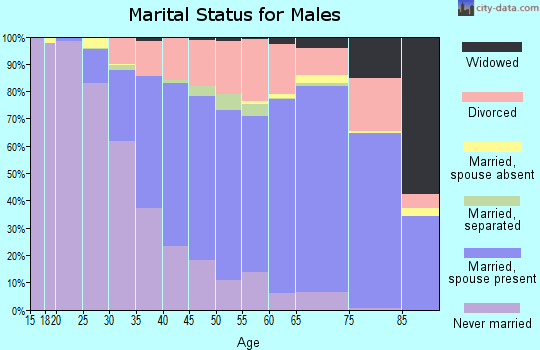 Zip code 92648 marital status for males